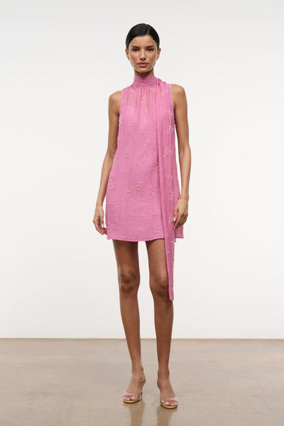 STAUD, Albee Mini Dress in Flirt, Size XS