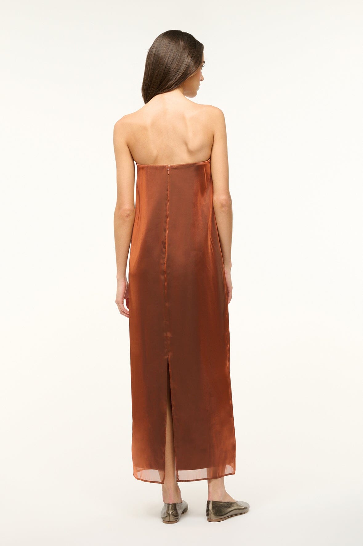 Image CASEY DRESS | IRIDESCENT CACAO 4 of 5 and Clicking this image will trigger a zoom pop-up