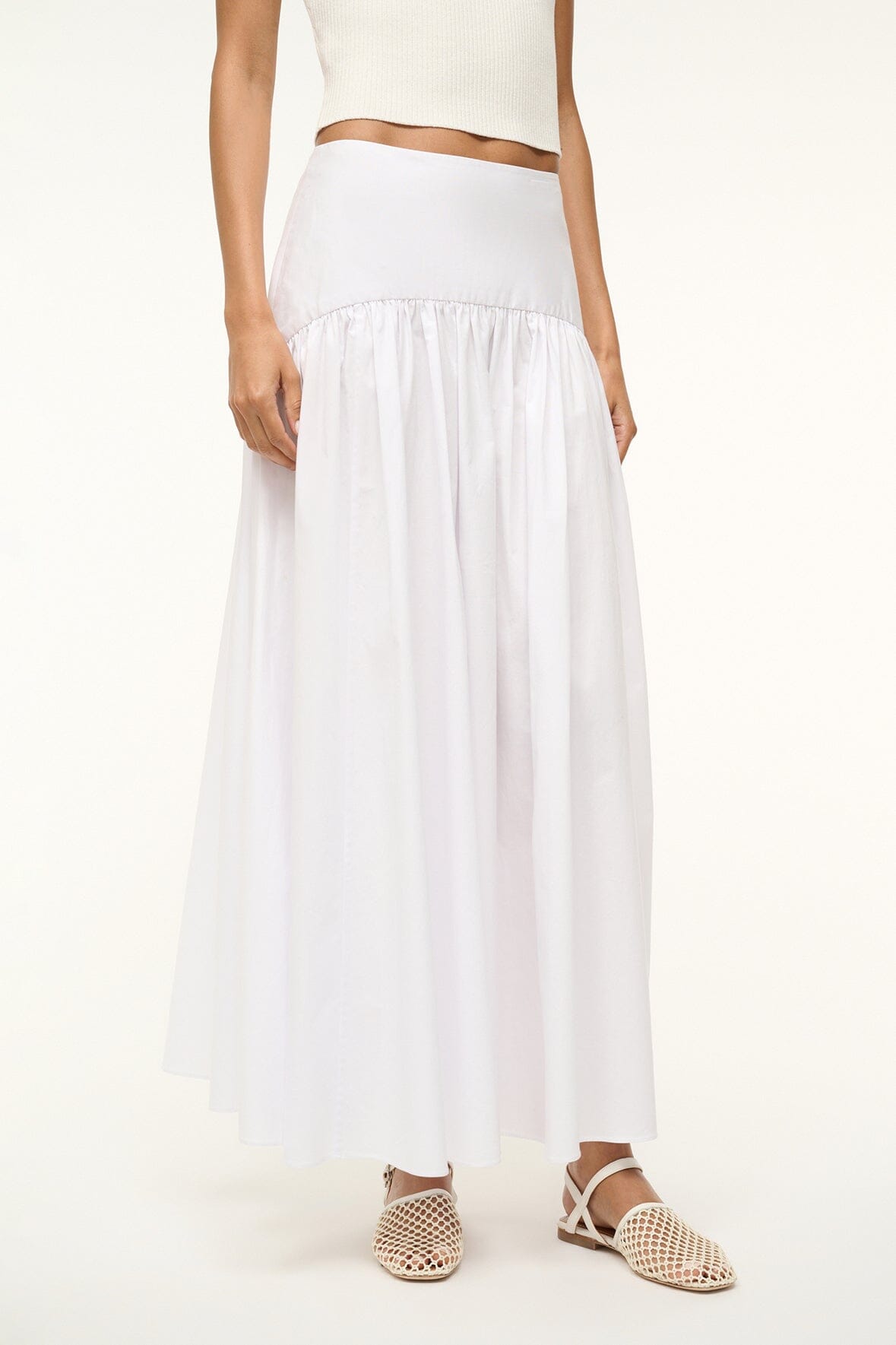 Image PROCIDA SKIRT | WHITE 5 of 5 and Clicking this image will trigger a zoom pop-up