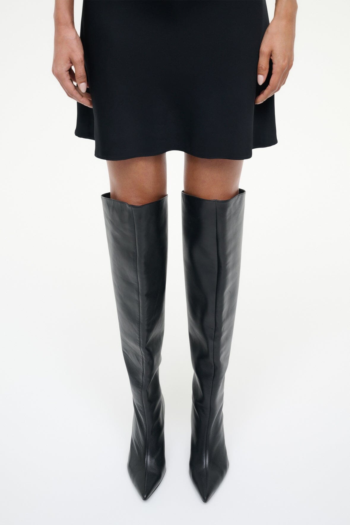 Image SEBASTIAN OVER THE KNEE BOOT | BLACK 6 of 8 and Clicking this image will trigger a zoom pop-up