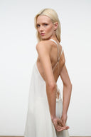 KIRA SILK DRESS | IVORY IVORY / 4