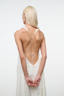 KIRA SILK DRESS | IVORY IVORY / 4