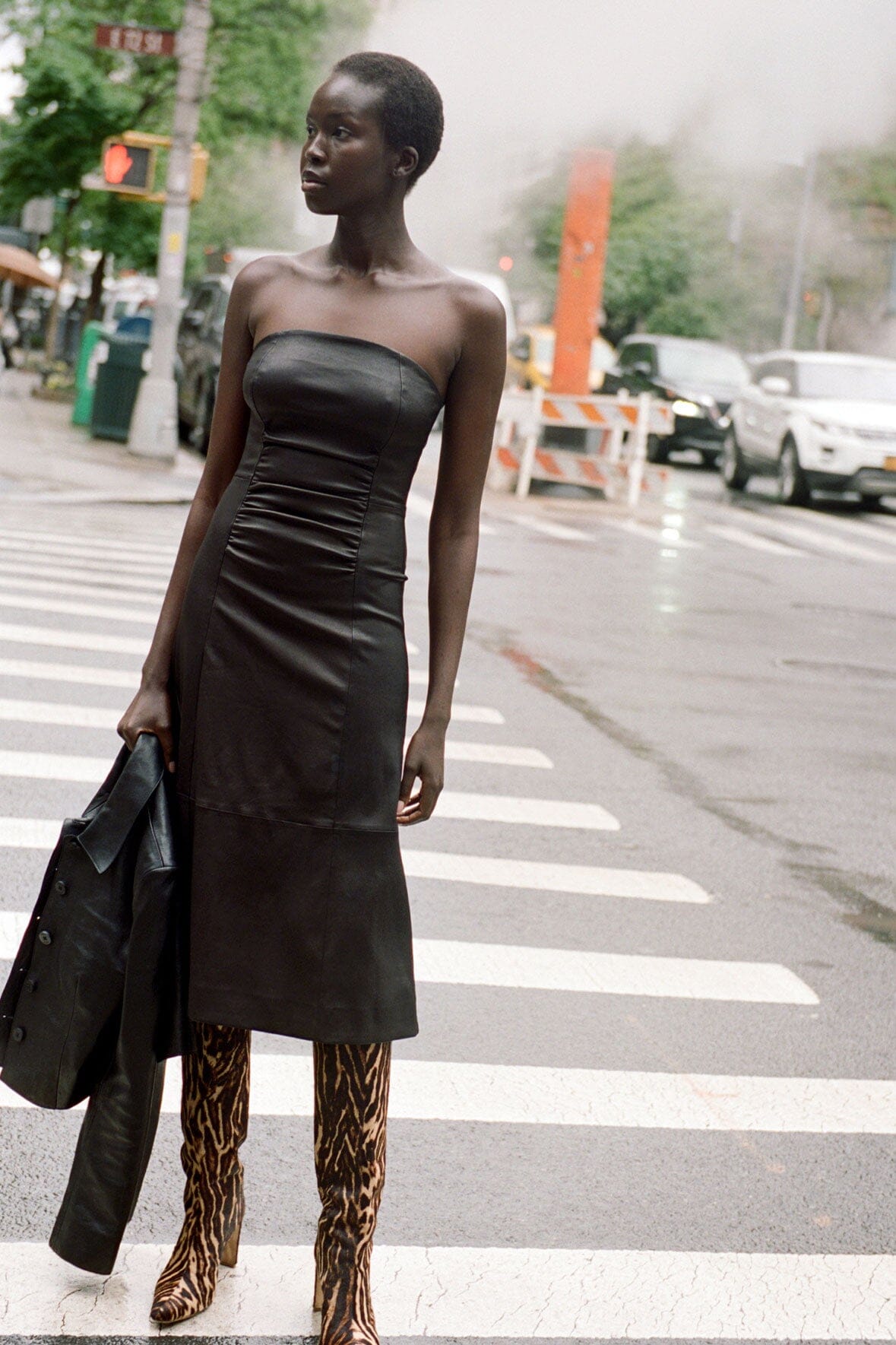 Image BOWERY LEATHER DRESS | TIRAMISU 6 of 6 and Clicking this image will trigger a zoom pop-up