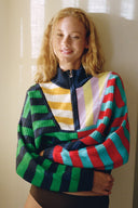 Image CASHMERE CROPPED HAMPTON SWEATER | CABANA STRIPE MULTI 4 of 5