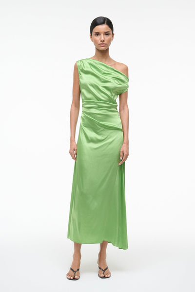 staud maxi phare dress STAUD, Phare Silk Dress in Sprout, Size 16