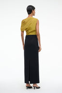 Image TOPAZ DRESS | CHARTREUSE BLACK 4 of 5