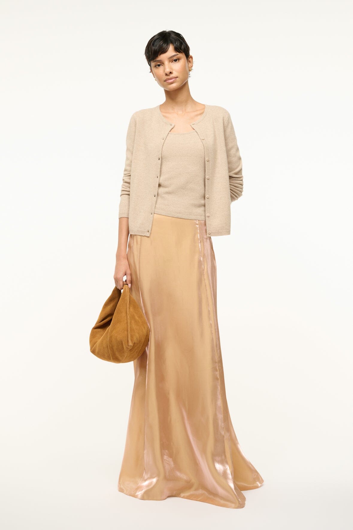 Image VINCENZO SKIRT | ROSE GOLD 3 of 7 and Clicking this image will trigger a zoom pop-up