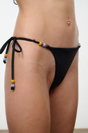 SISLEY SIDE TIE BIKINI BOTTOM | BLACK