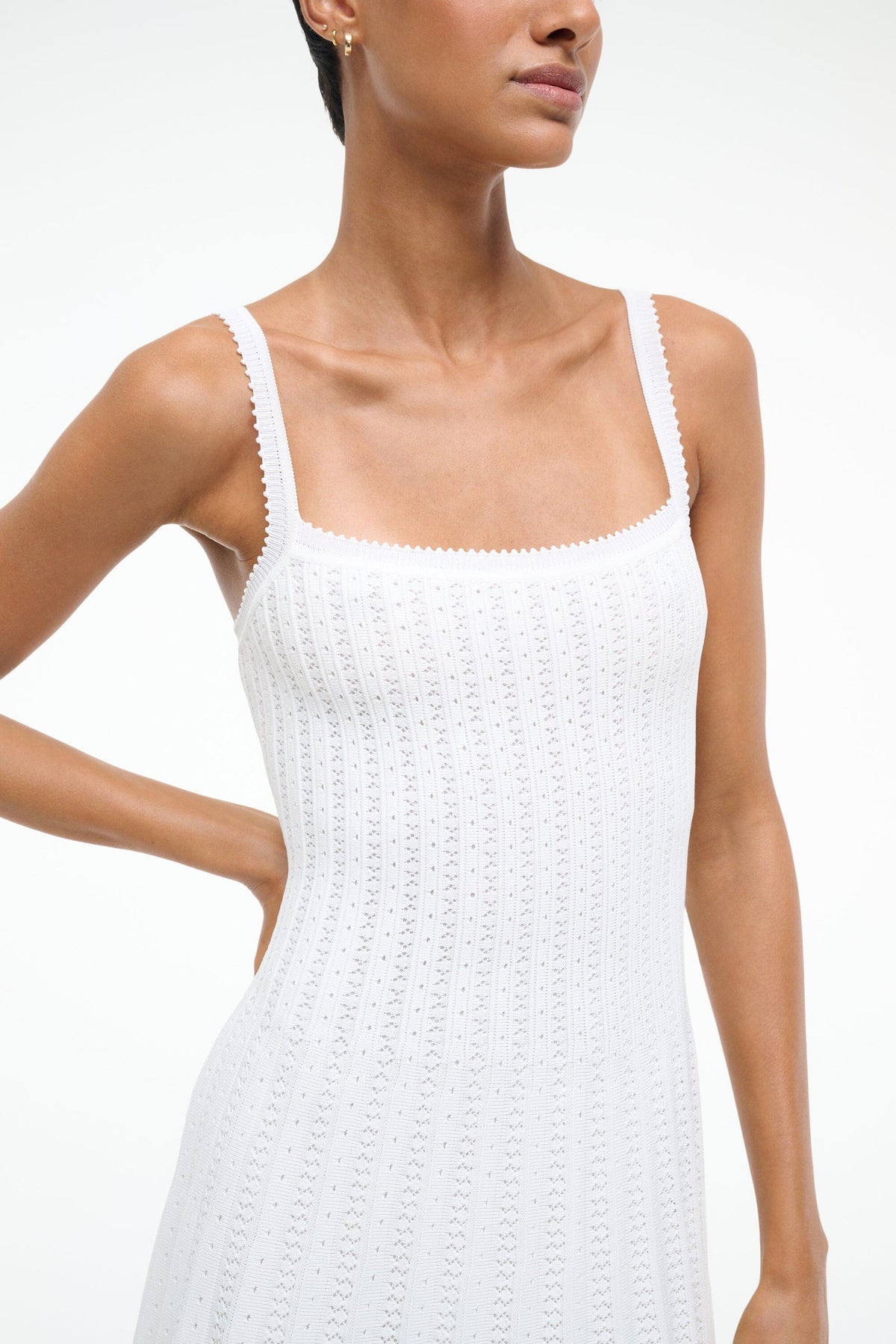 Image ELLEN MINI DRESS | IVORY 2 of 5 and Clicking this image will trigger a zoom pop-up