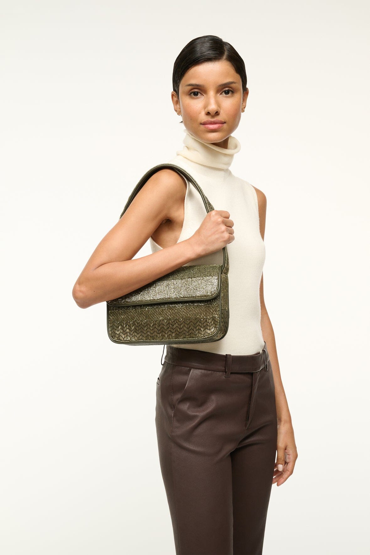 Image TOMMY BEADED BAG | AVOCADO 2 of 6 and Clicking this image will trigger a zoom pop-up