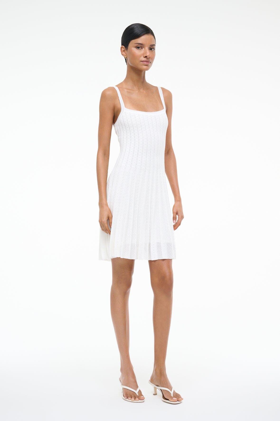 Image ELLEN MINI DRESS | IVORY 3 of 5 and Clicking this image will trigger a zoom pop-up