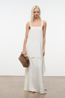 KIRA SILK DRESS | IVORY IVORY / 4