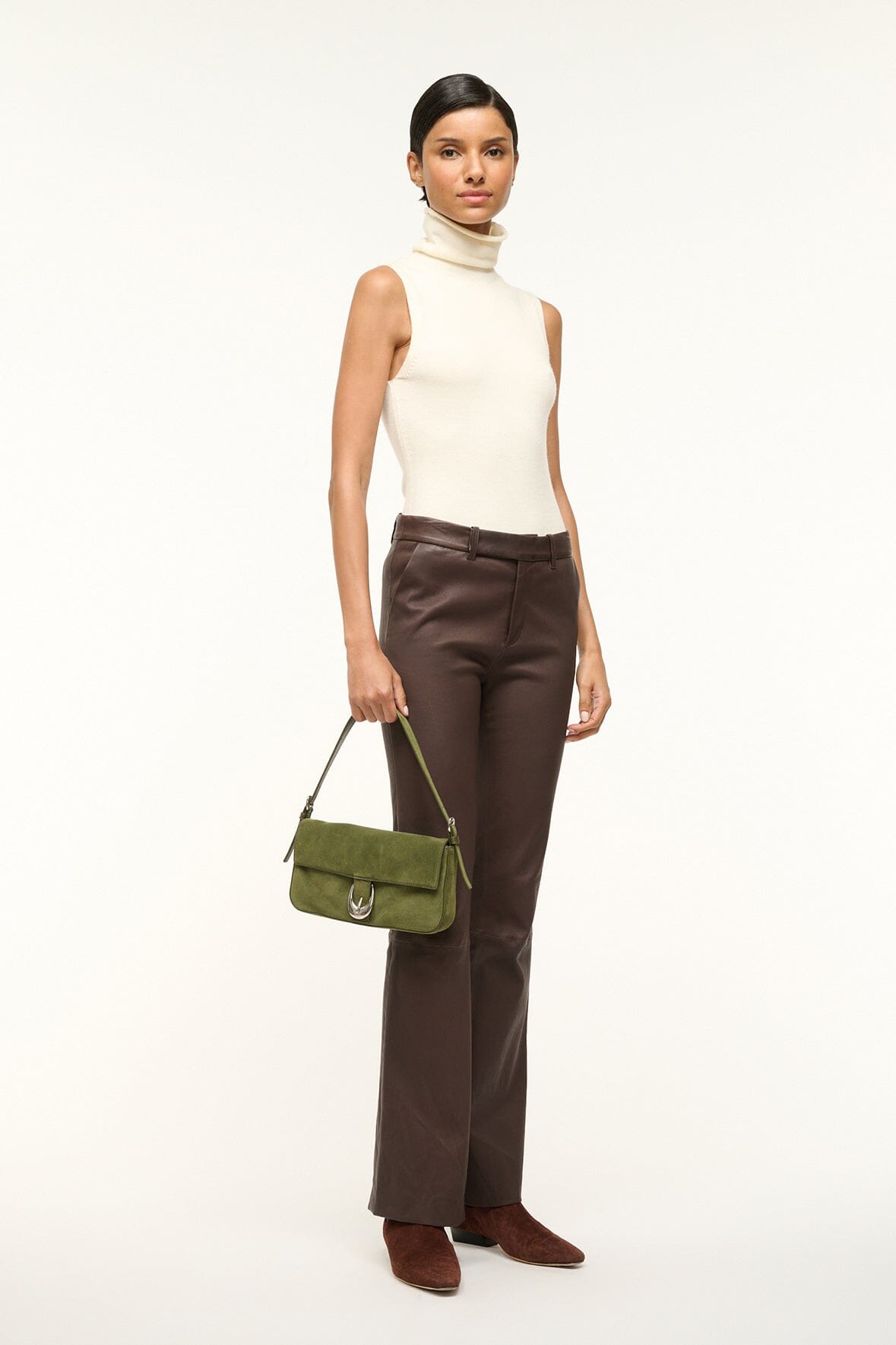 Image HARLOW BAG | AVOCADO SUEDE 4 of 6 and Clicking this image will trigger a zoom pop-up