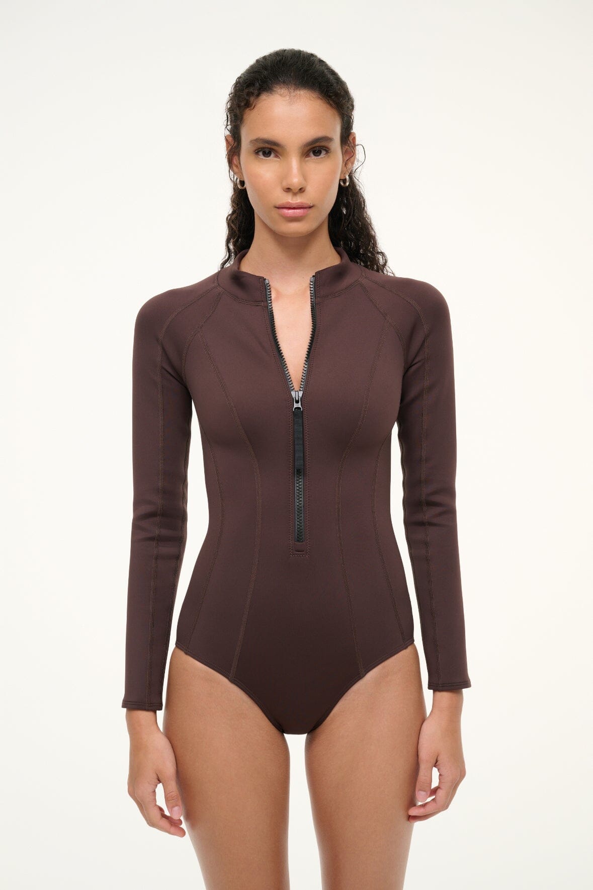 Image WIPEOUT RASH GUARD | DARK CHOCOLATE 1 of 6 and Clicking this image will trigger a zoom pop-up