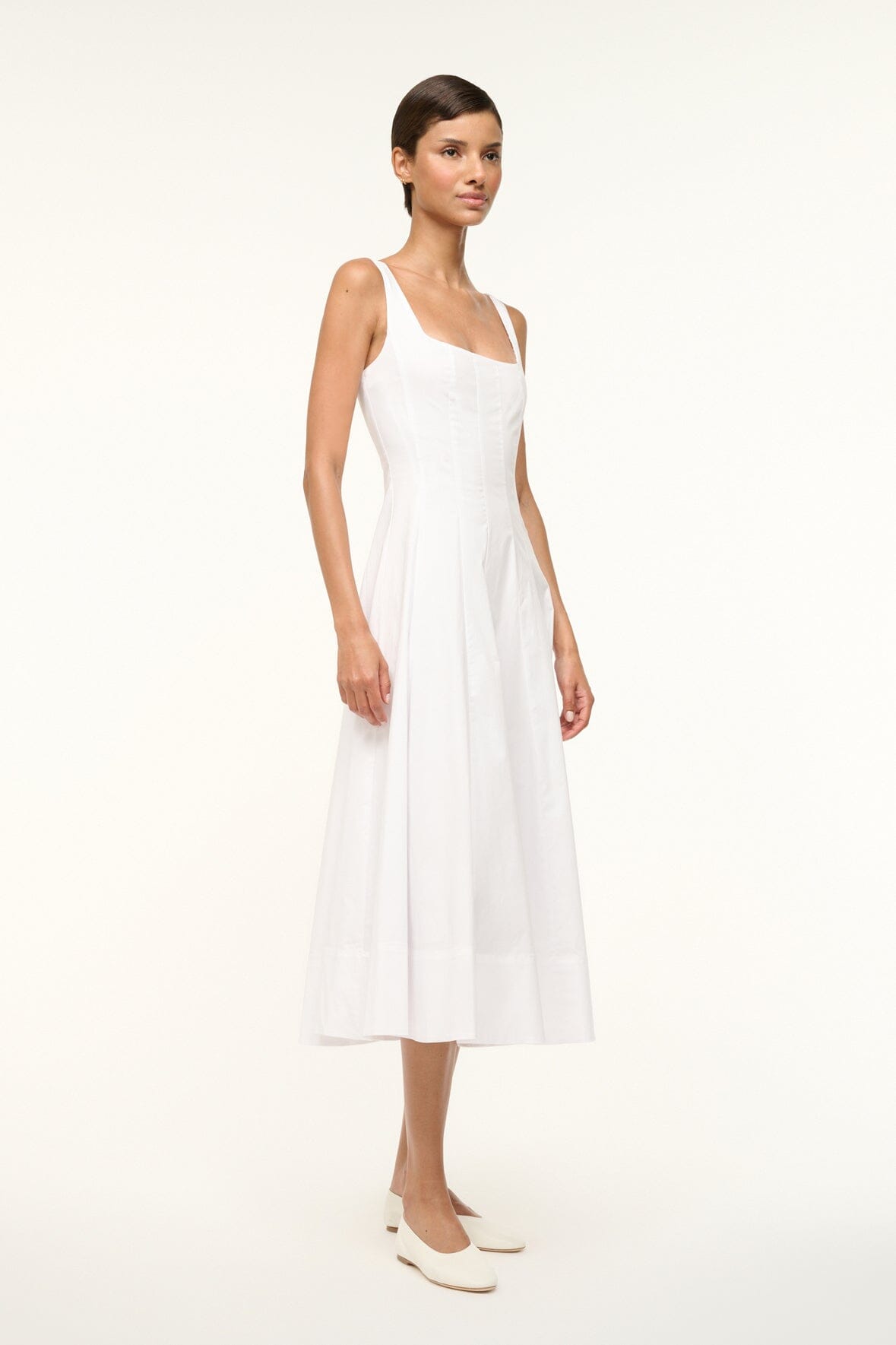 Staud White Wells Dress Staud White Wells Dress
