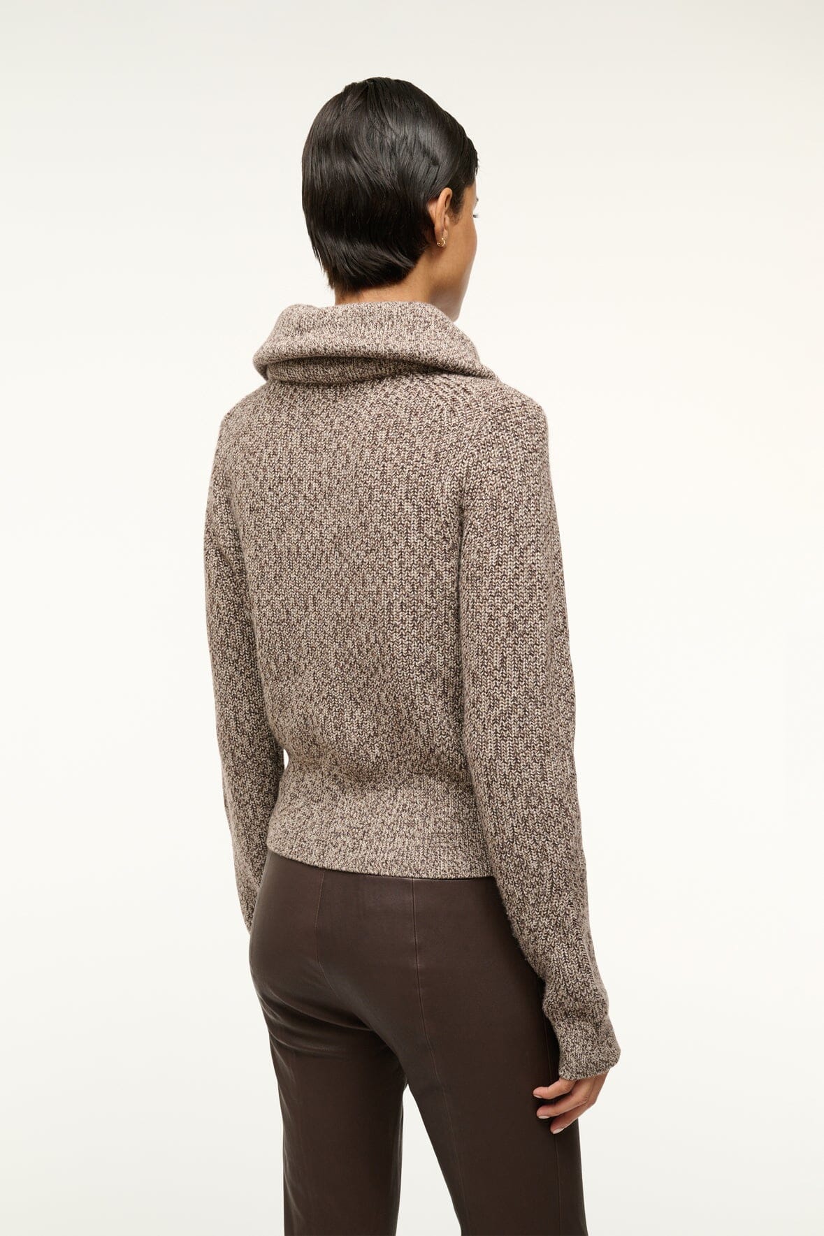 Image CHRISTOPHER SWEATER | MOCHA MELANGE 3 of 5 and Clicking this image will trigger a zoom pop-up