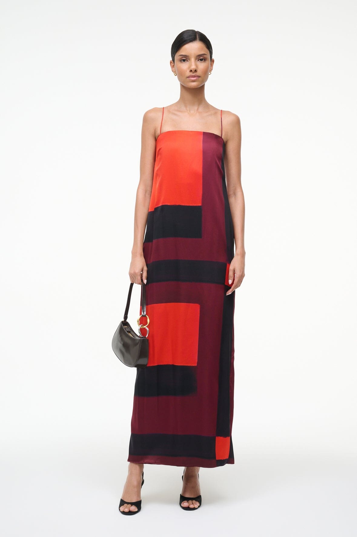 Image MAE SILK DRESS | RUBY PRISM 5 of 6 and Clicking this image will trigger a zoom pop-up
