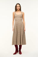 Image WELLS DRESS | MOCHA HERRINGBONE 1 of 5