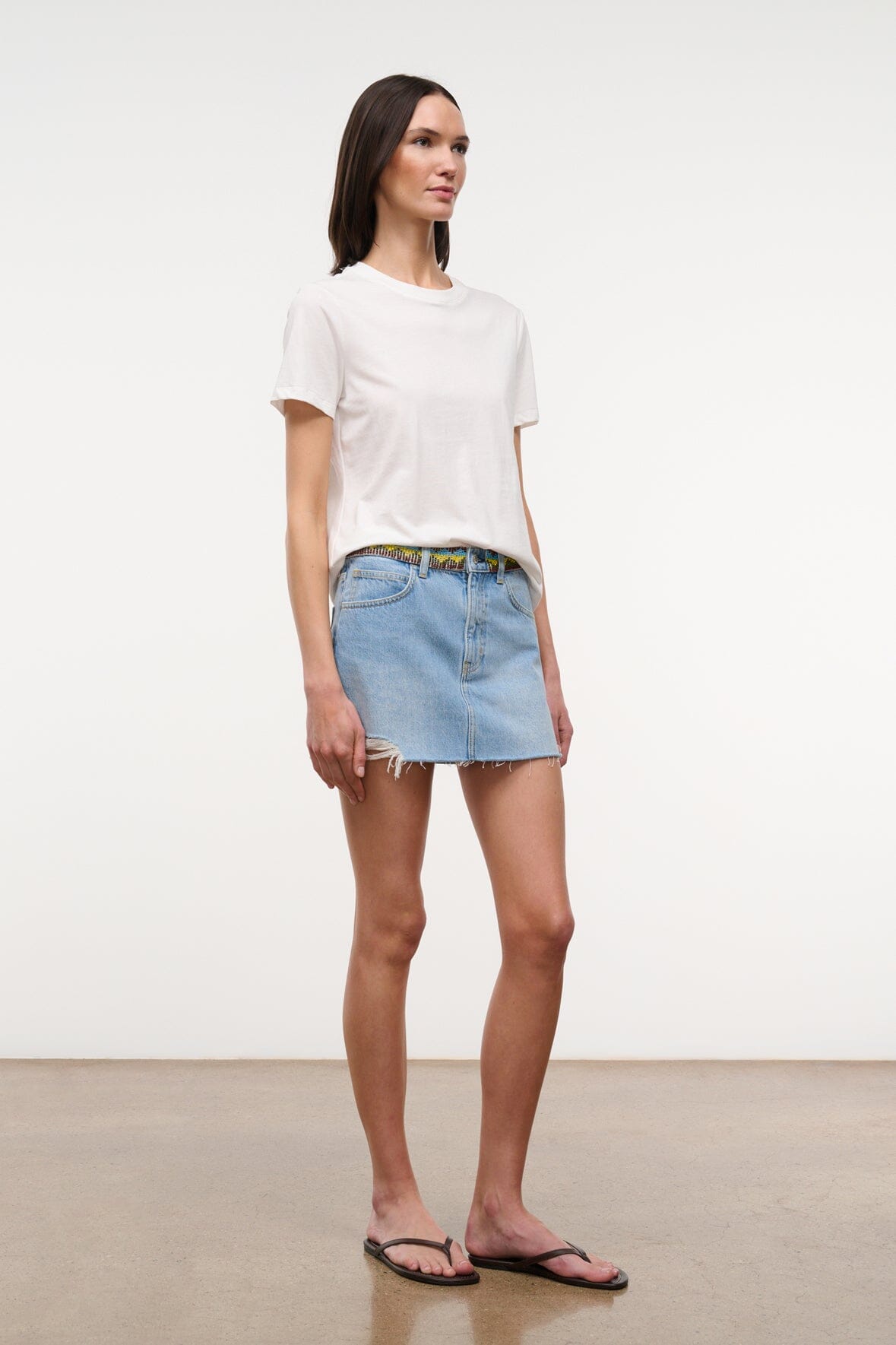 STAUD BECK MINI SKIRT SURFER BEADED