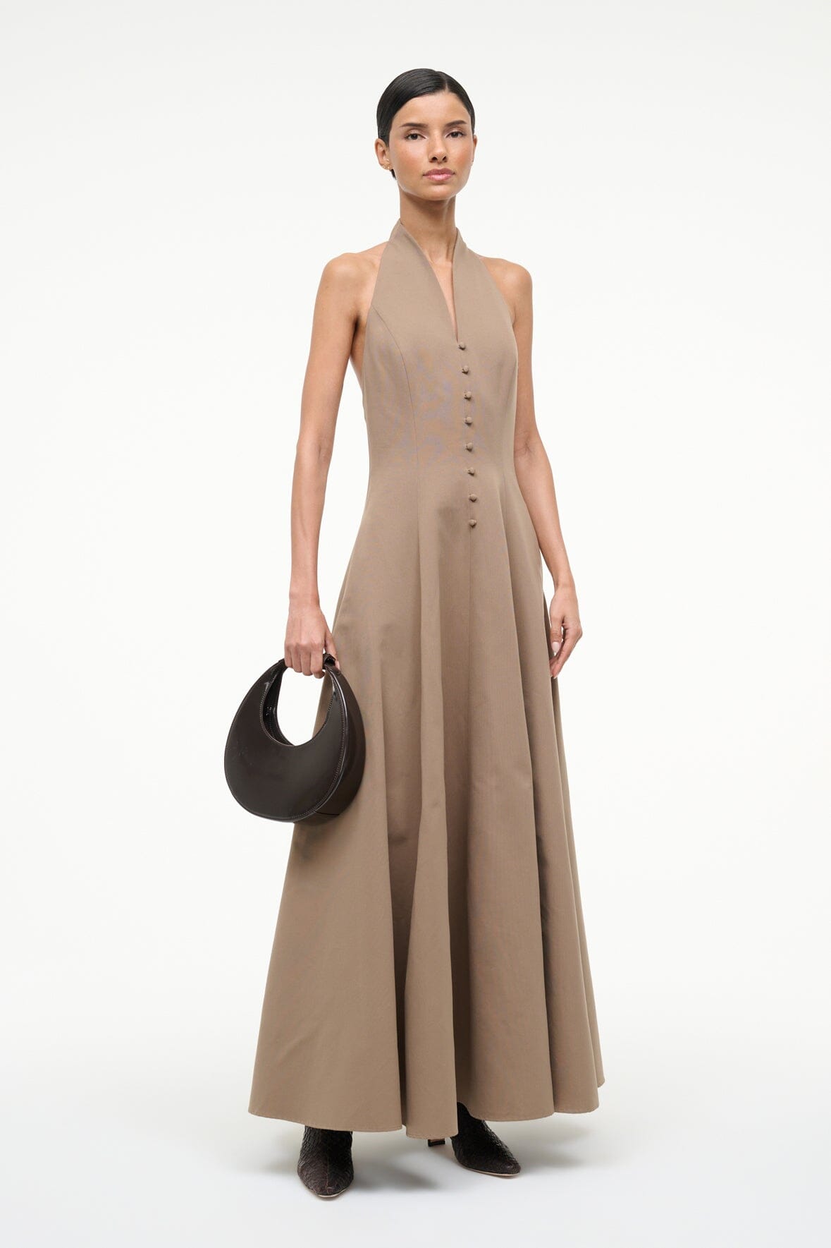 Image MINI MOON BAG | ESPRESSO LEATHER 2 of 7 and Clicking this image will trigger a zoom pop-up
