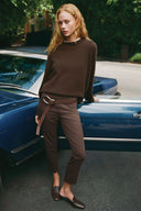 Image SERRANO CASHMERE RELAXED CREW | DARK CHOCOLATE 5 of 6