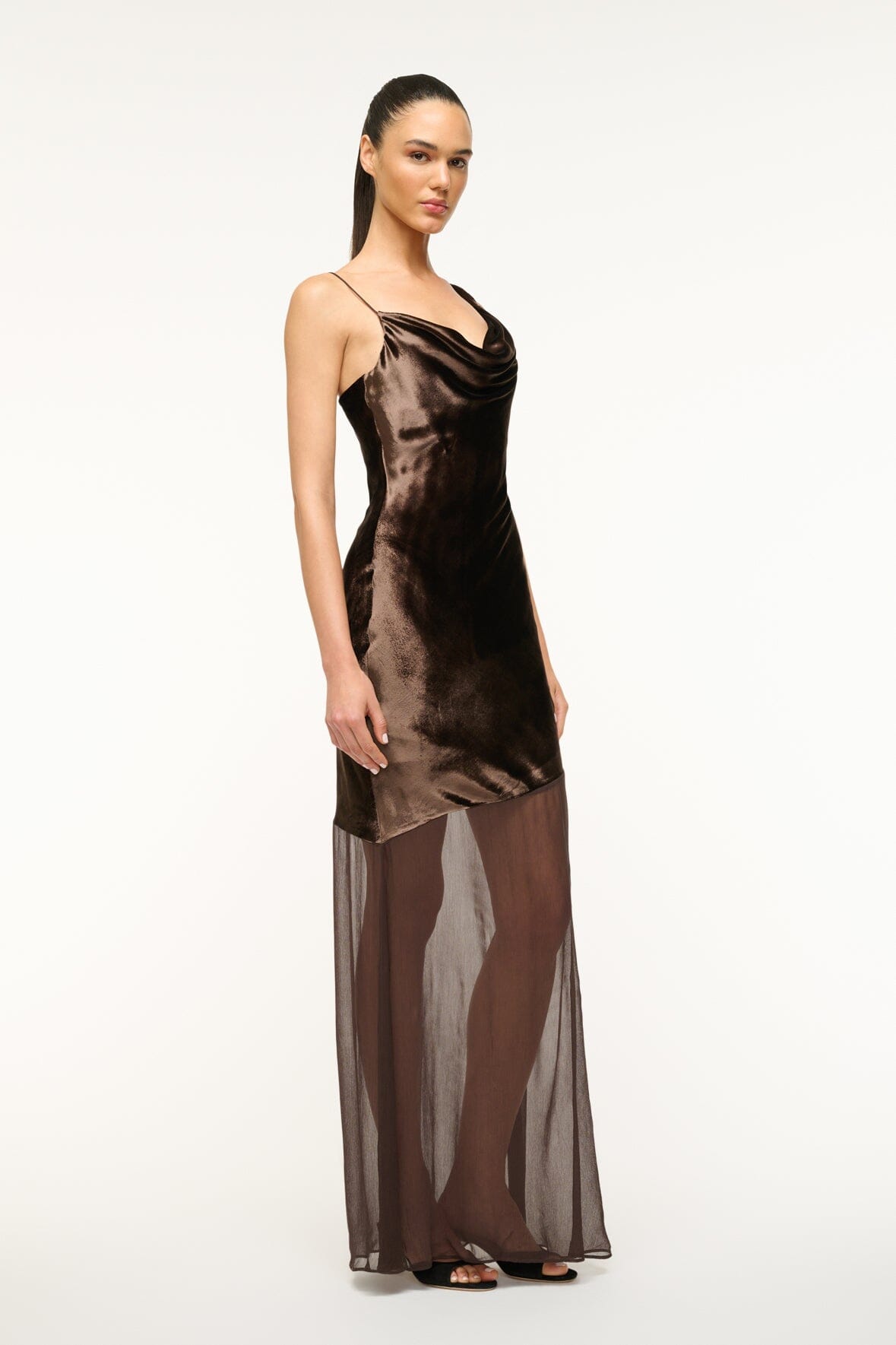 Image BEATON DRESS | DARK CHOCOLATE 3 of 5 and Clicking this image will trigger a zoom pop-up