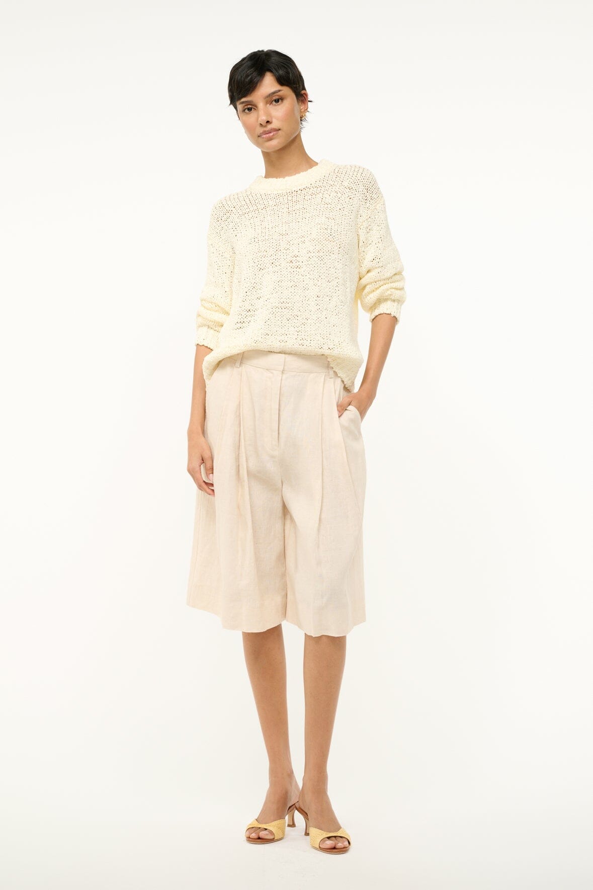 Image CALA SWEATER | IVORY 1 of 7 and Clicking this image will trigger a zoom pop-up