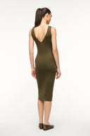 Image DANA CASHMERE DRESS | DARK OLIVE 3 of 5