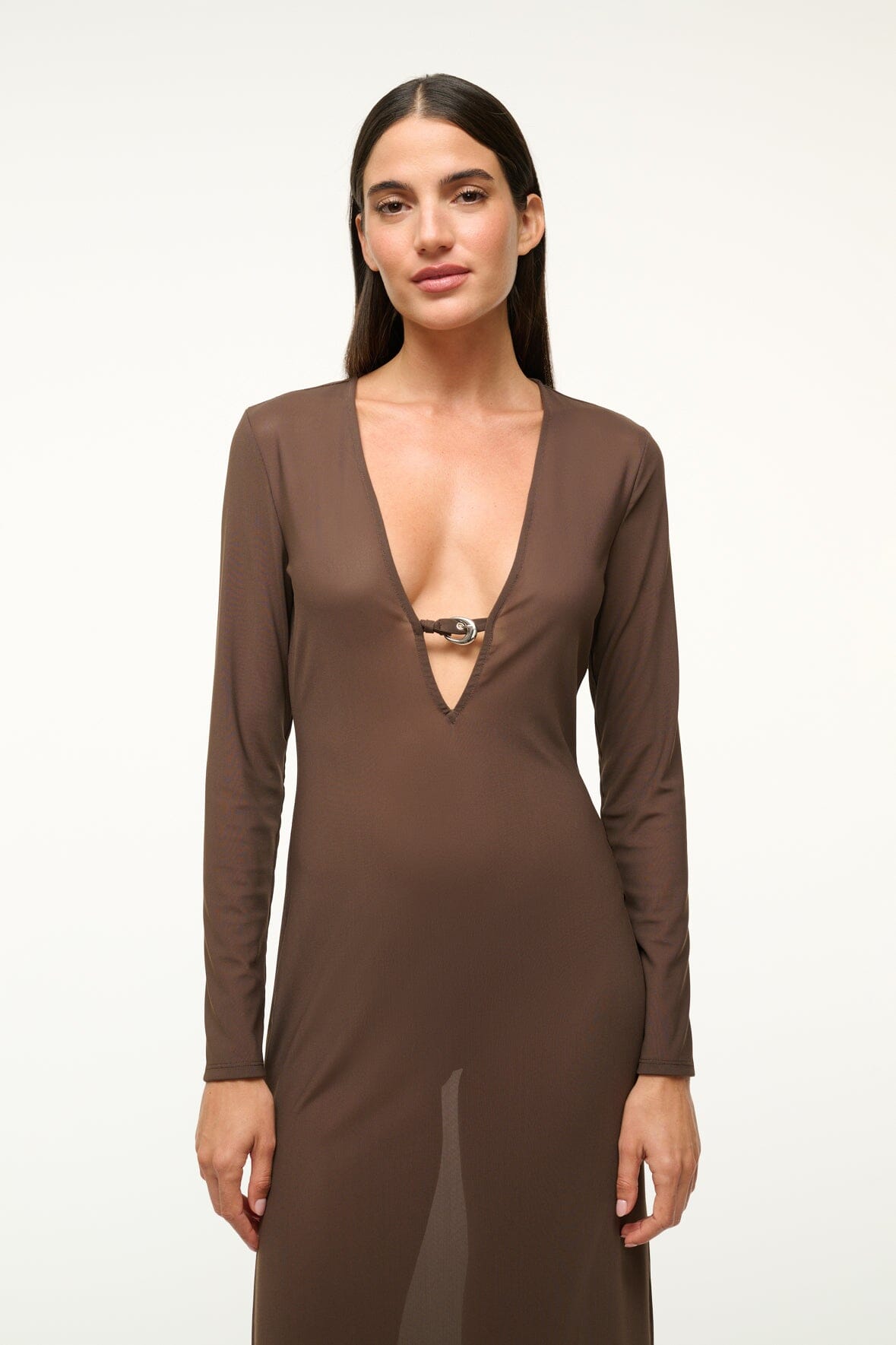 Image CLEO DRESS | DARK CHOCOLATE 4 of 5 and Clicking this image will trigger a zoom pop-up