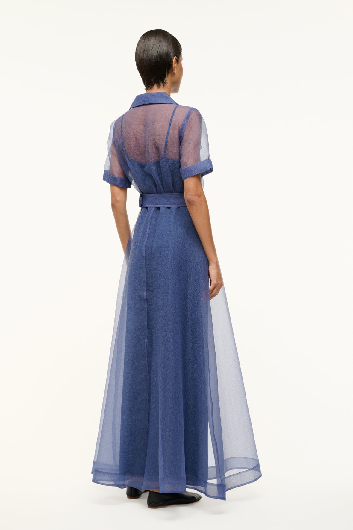 Staud Millie Maxi Dress Blue