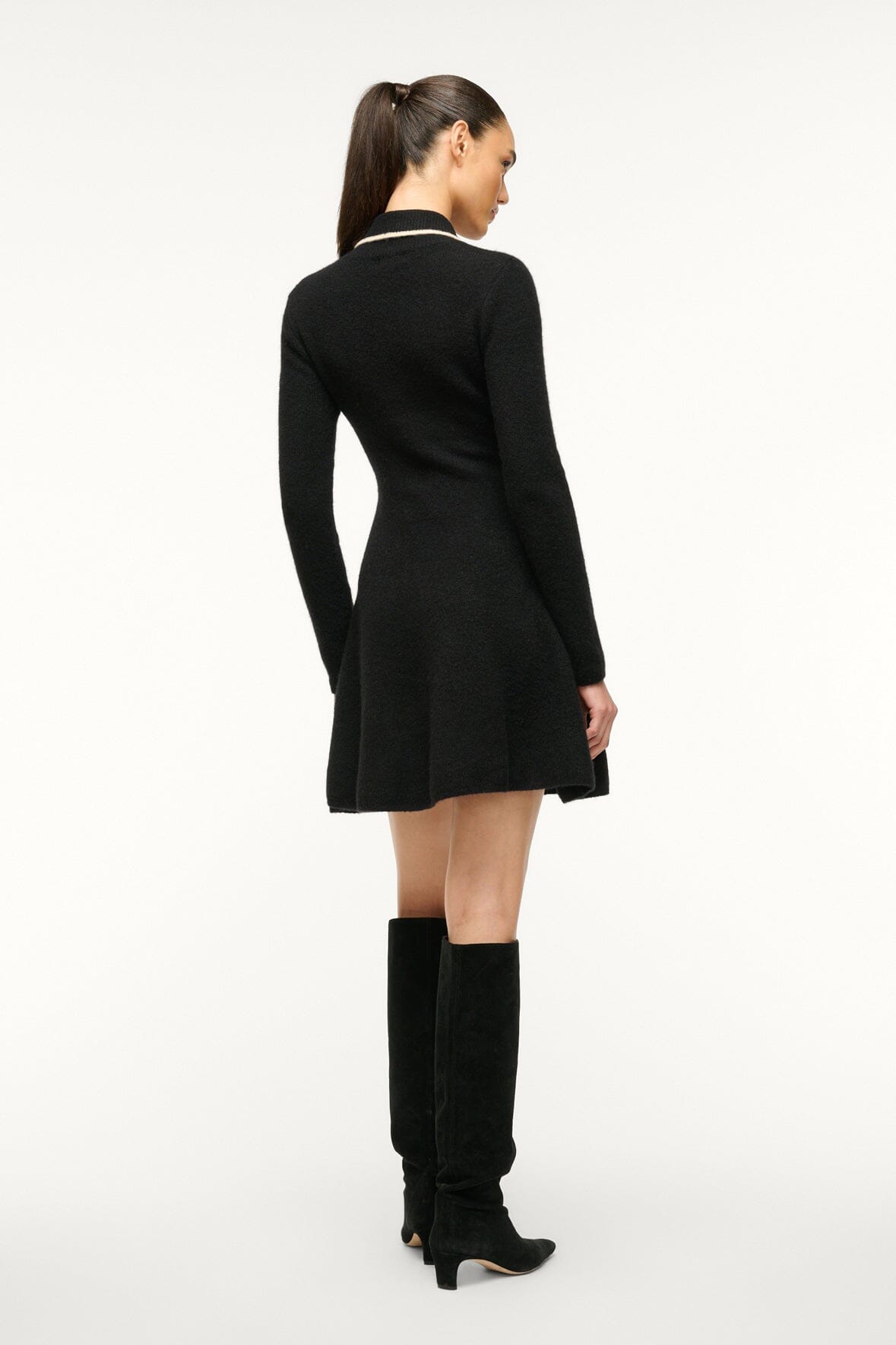 Image DUJOUR DRESS | BLACK IVORY 4 of 5 and Clicking this image will trigger a zoom pop-up