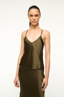 Image DURAND SILK CAMI | WOODLAND 1 of 4