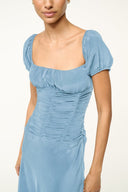 Image ELBA SILK DRESS | SLATE BLUE 5 of 5