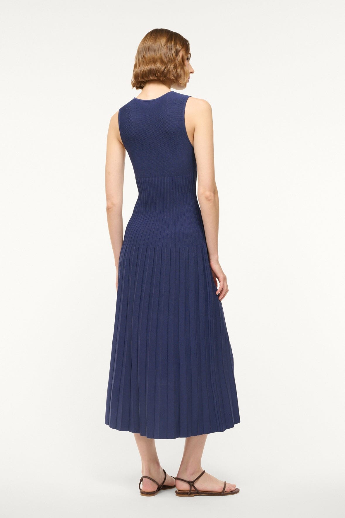 Image ELYSE DRESS | NAVY 4 of 6 and Clicking this image will trigger a zoom pop-up