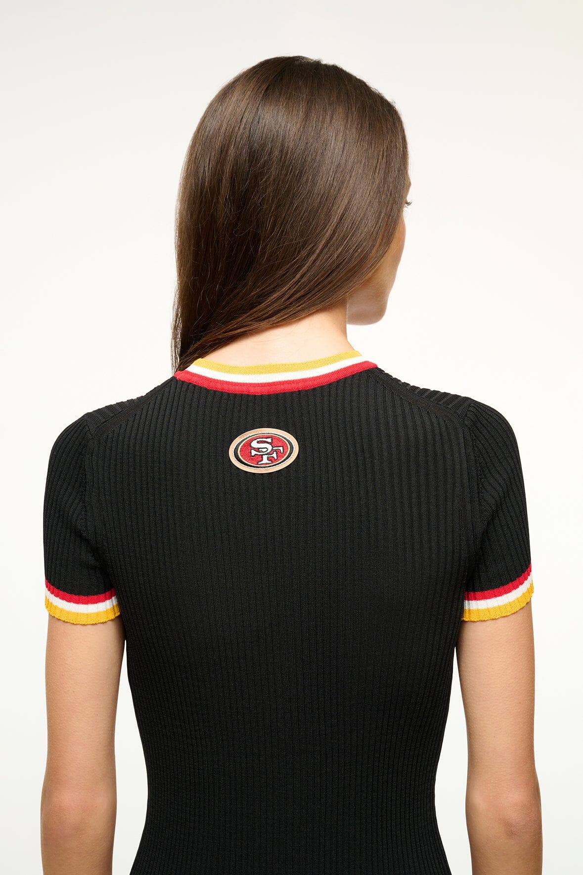 Image THE STAUD NFL COLLEEN DRESS | 49ERS BLACK 2 of 7 and Clicking this image will trigger a zoom pop-up