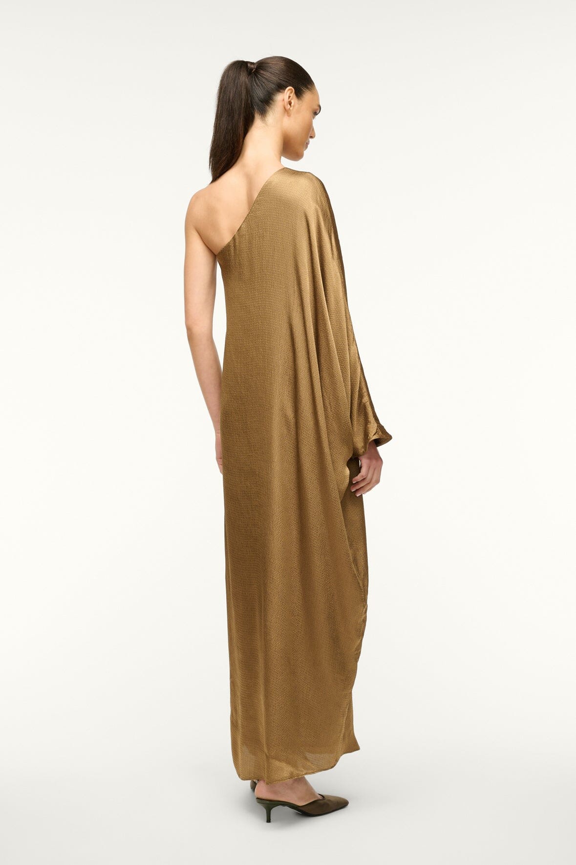 Image SONIA DRESS | CARAMEL 4 of 5 and Clicking this image will trigger a zoom pop-up