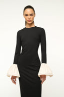 Image HAWTHORNE MAXI DRESS | BLACK IVORY 3 of 5