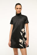 Image MINI ILANA DRESS | BLACK SATIN 2 of 5