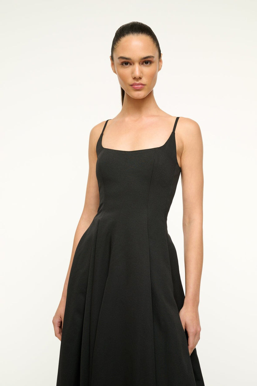 STAUD JOY MAXI DRESS BLACK