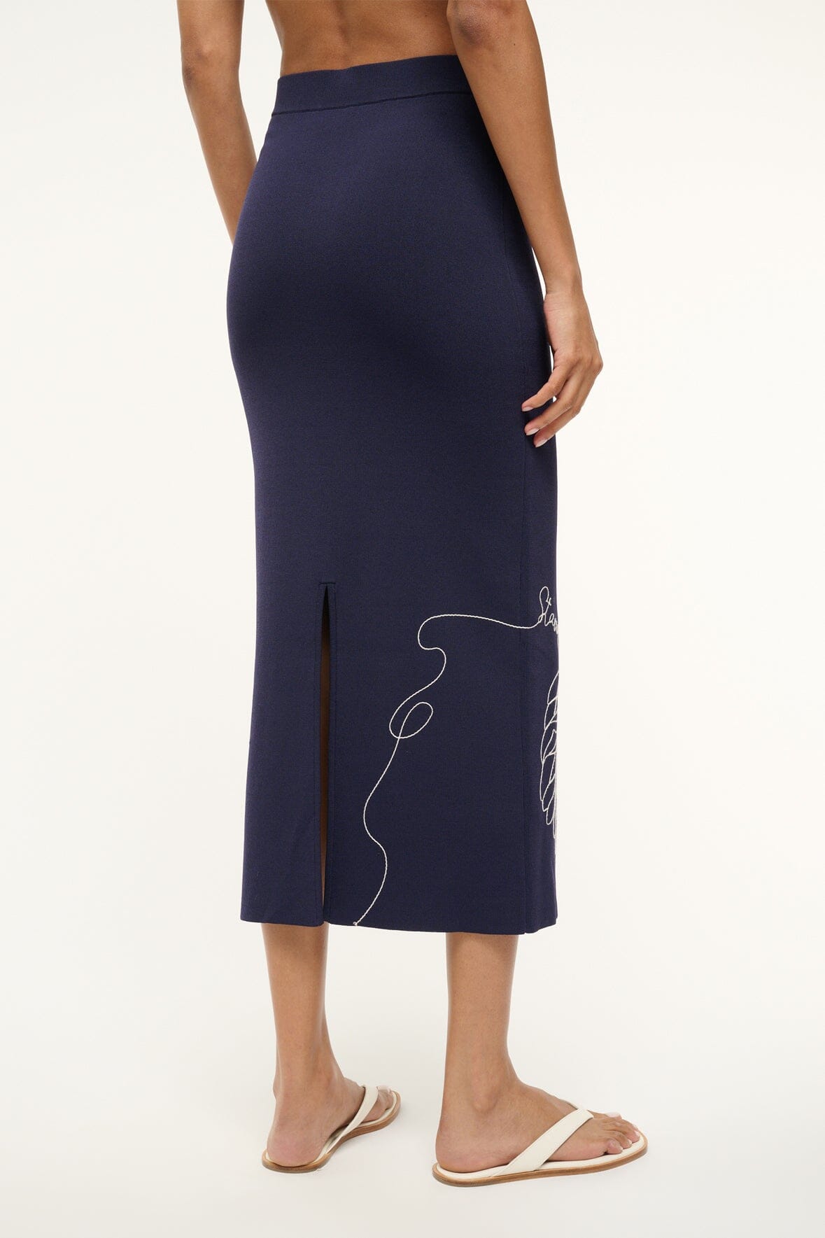 Image KARINA SKIRT | NAVY 4 of 5 and Clicking this image will trigger a zoom pop-up