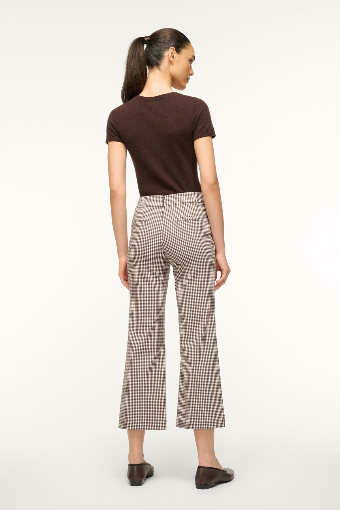 Image KNACK PANT | DARK CHOCOLATE MICRO CHECK 3 of 5 and Clicking this image will trigger a zoom pop-up