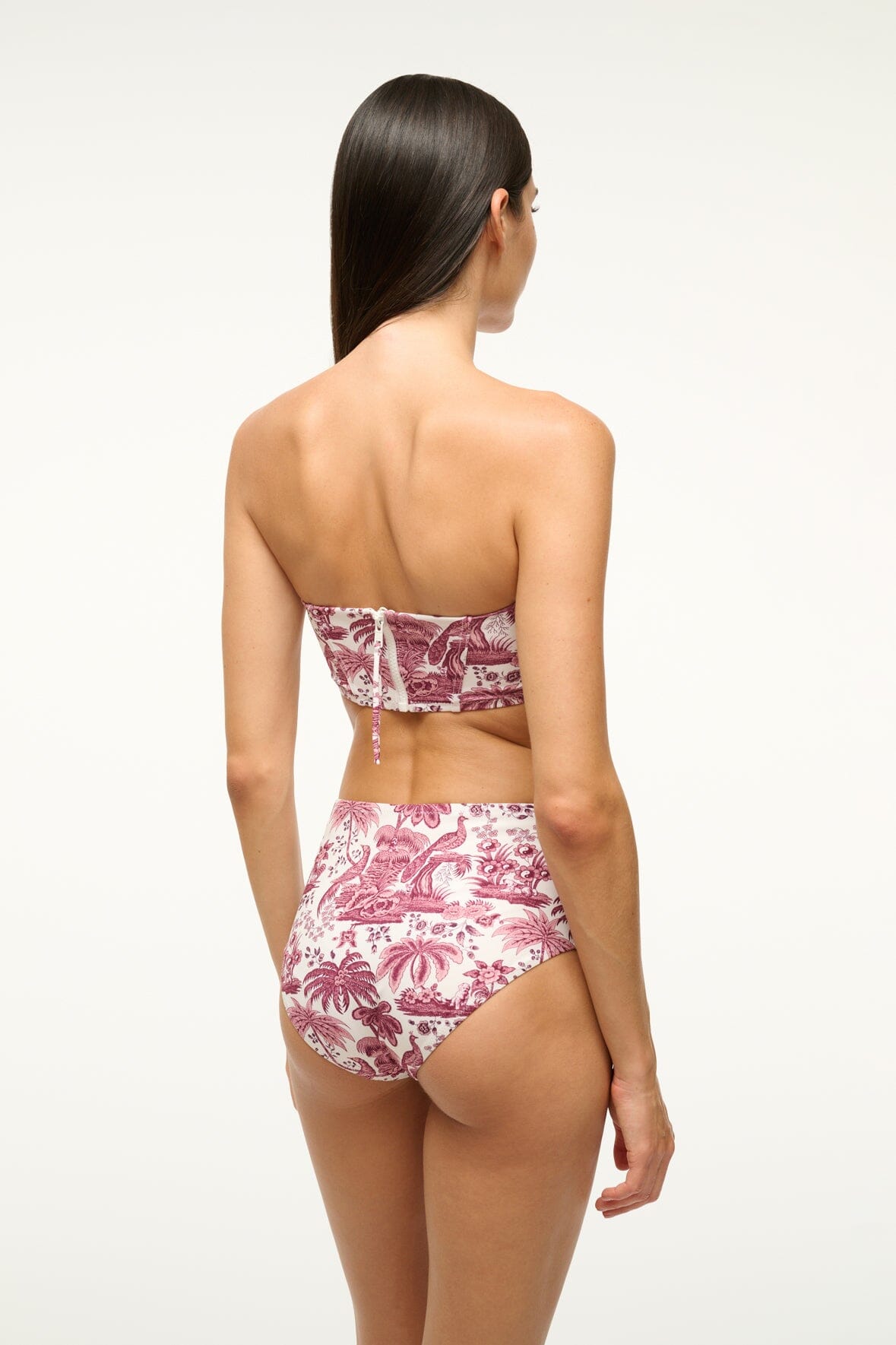 Image DEVON HIGH RISE BIKINI BOTTOM | BORDEAUX TOILE 5 of 6 and Clicking this image will trigger a zoom pop-up