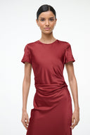 Image MARCEL SILK DRESS | SANGRIA 4 of 5