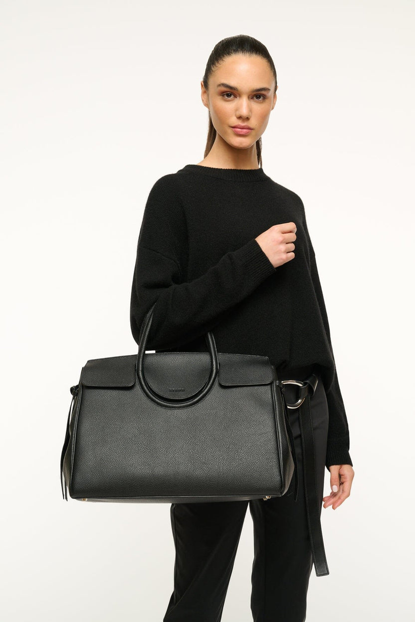 Staud Maude Mini Carryall in Espresso Croco main image 1