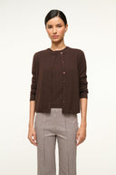 Image MIDNIGHT CASHMERE CARDIGAN | DARK CHOCOLATE 3 of 6