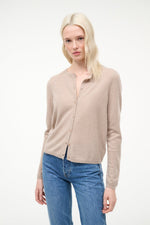 MIDNIGHT CASHMERE CARDIGAN | STONE