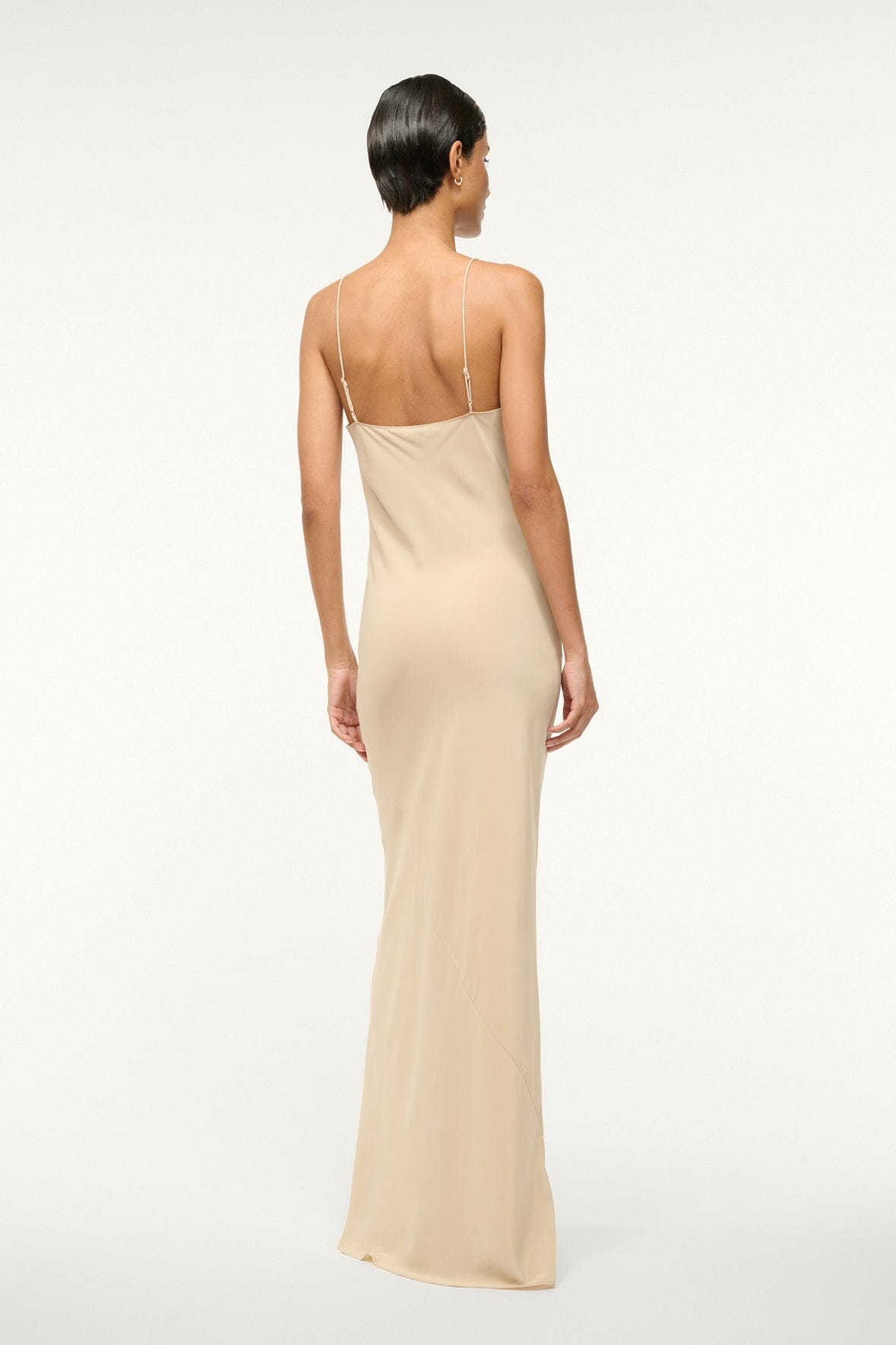 Image MILNER SILK SLIP DRESS | STONE 3 of 5 and Clicking this image will trigger a zoom pop-up