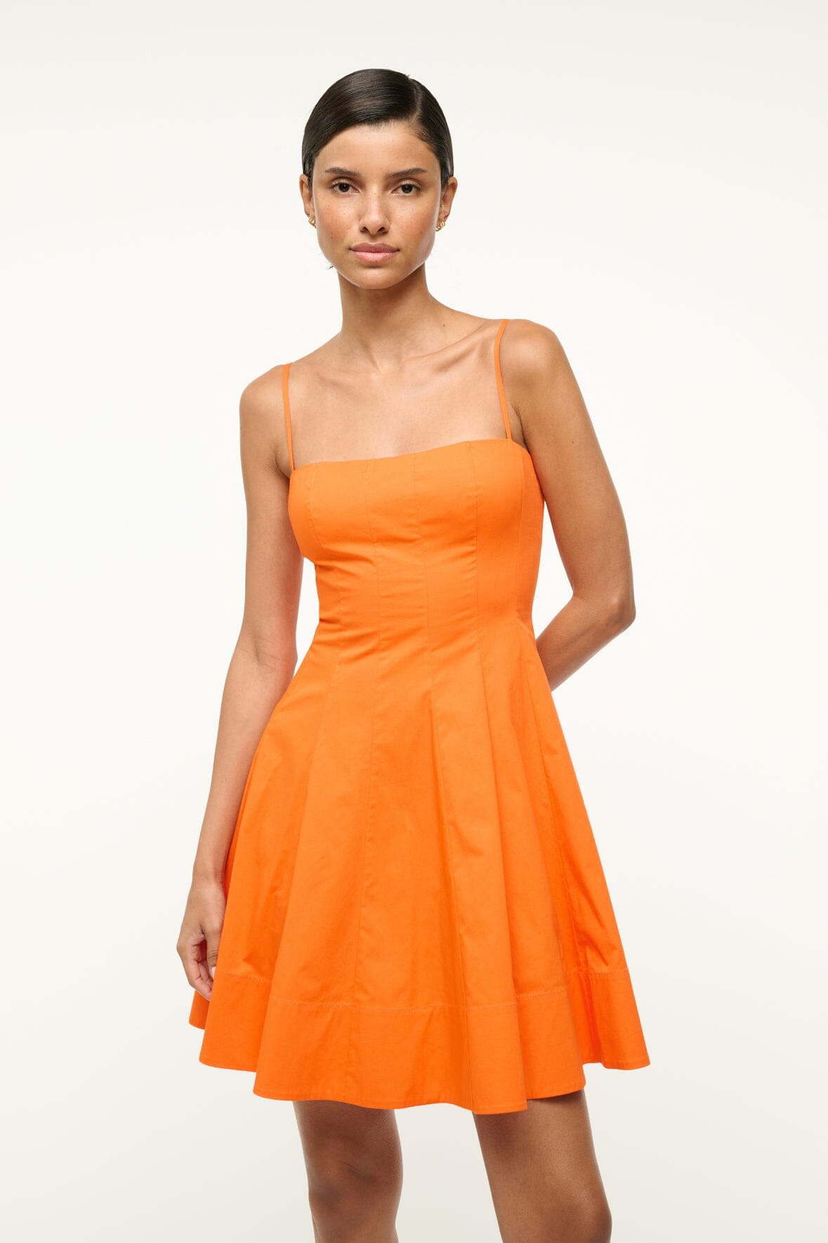 Image WYLIE MINI DRESS | APRICOT 3 of 4 and Clicking this image will trigger a zoom pop-up