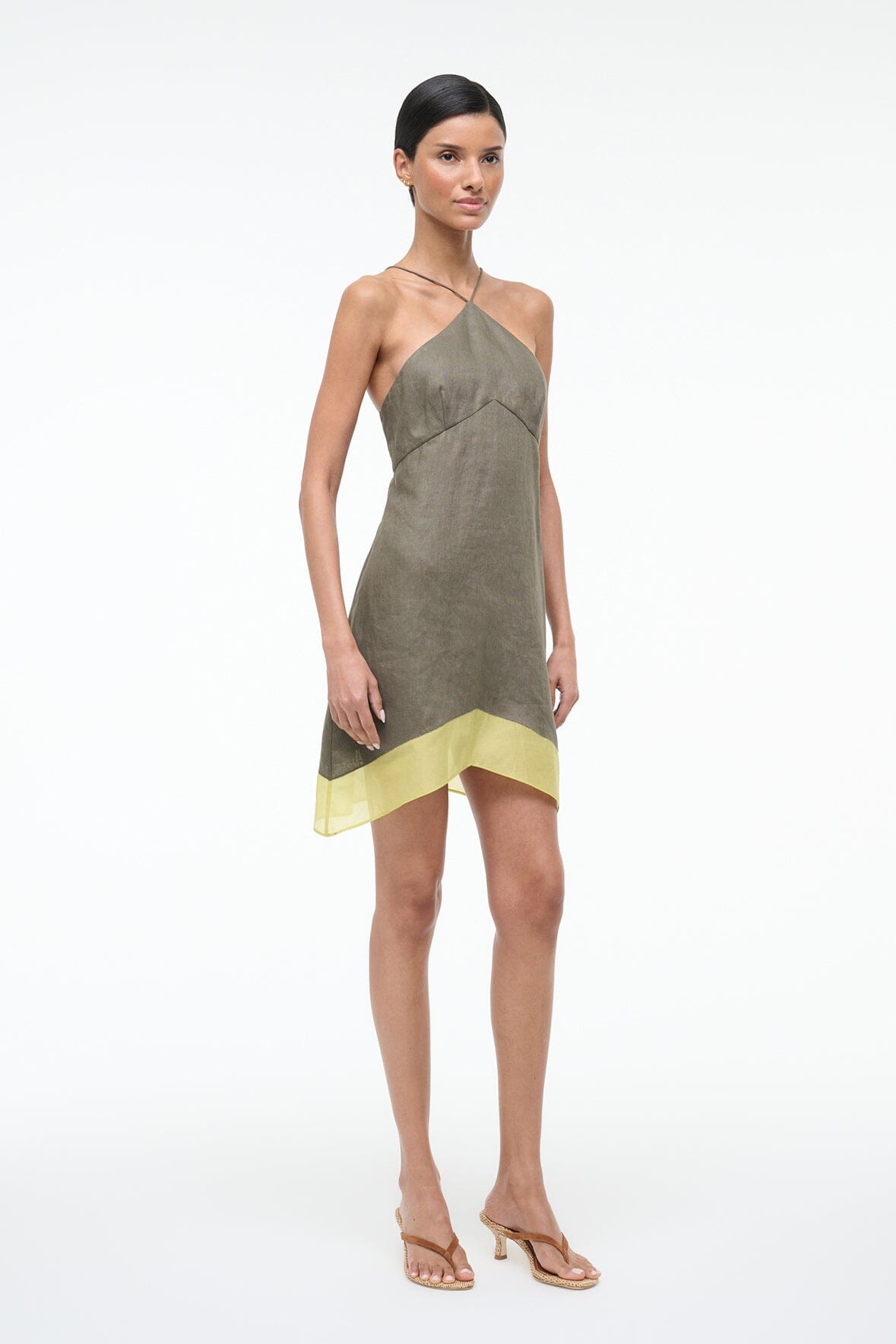 staud olive green dress STAUD Olive Green Dress by Staud