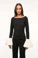 Image PAIGE TOP | BLACK IVORY 1 of 4